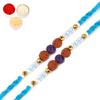 Ghasitaram Gifts Rakhi for Brother Rakhis Online -Set of 2-1907- Rudraksh Rakhi view 1