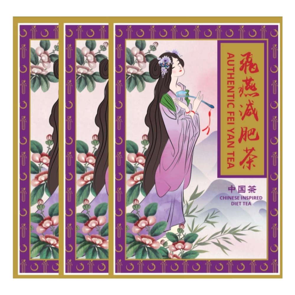 Fei Yan Diet Tea - Detox & Slimming Herbal Tea - Authentic FEIYAN - 120 Tea Bags
