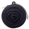Adorable Pink Peri - Menstrual Period Cup Case Storage Bag | Rose Design + Silicon Material | Easy to carry, clean, and use | Metal Chain attached | Multi-use for any small items (Cup not included view 1