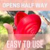 Adorable Pink Peri - Menstrual Period Cup Case Storage Bag | Rose Design + Silicon Material | Easy to carry, clean, and use | Metal Chain attached | Multi-use for any small items - Red view 3