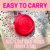 Adorable Pink Peri - Menstrual Period Cup Case Storage Bag | Rose Design + Silicon Material | Easy to carry, clean, and use | Metal Chain attached | Multi-use for any small items - Red view 4