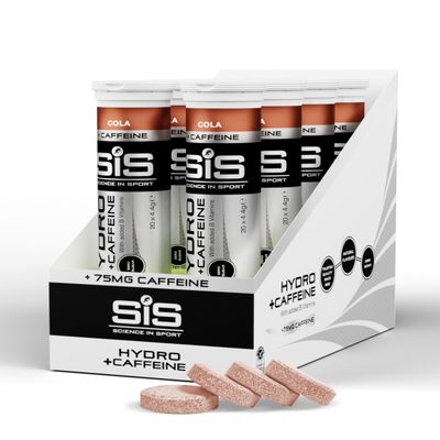 Science in Sport Hydro Electrolyte Tablets 160 pcs. Cola + Caffeine  Vegan & Gluten-Free, with Sodium, Calcium, Potassium & Magnesium for Balanced Electrolyte Levels (Packaging May Vary)