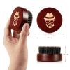 Beard Brush, 100% Boar Bristle Black Walnut Wood Beard Comb Brush for Men To Tame and Soften Your Facial Hair from Sofmild view 2