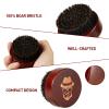Beard Brush, 100% Boar Bristle Black Walnut Wood Beard Comb Brush for Men To Tame and Soften Your Facial Hair from Sofmild view 3