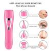 1Pcs 2 in 1 Electric Lady Shaver, ABS Portable Lady Facial Hair Removing Kit with Nose Hair Trimmer Head, Rechargeable USB Shaver for Bikini Nose Leg Face Body view 3