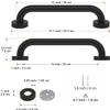 12 Inch Matte Black Shower Grab Bar-1" Diameter, iMomwee Stainless Steel Elderly Safety Bars, Bathroom Shower Balance Bar, Wall Handrail Support, Handicap Senior Disabled Pregnant Assist Bath Handle view 2