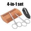 Beard Grooming Kit, Easy Carrying and Beard Care Set Easy to Grasp and Use Take Out Beard Knots for Men Gift for Styling Shaping Growth Gift view 2