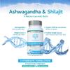Ashwagandha & Shilajit - Award Winning Ashwagandha KSM-66 1000mg & Purified Shilajit Extract 200mg (60% Fulvic Acid) - No Artificial fillers, Binders or Flow Agents - Suitable for Vegans, Capsule view 3