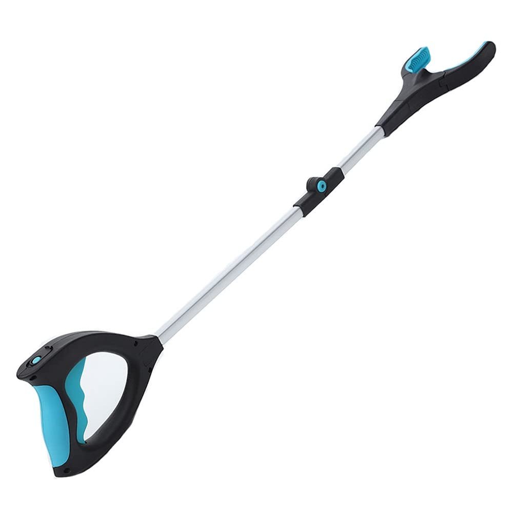 Chillers Long Foldable Reacher Grabber Tool for Elderly, Mobility Aid Reaching Assist PickUp Tool with Rotating Grip and LED Light, Trash Picker Claw Reacher Tool for Elderly, Lift Up to 5 lbs