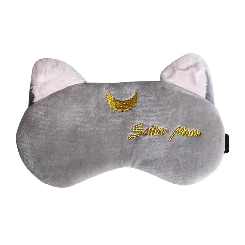 Drasawee Cartoon Sleep Mask Eye Mask Blindfold with Ice Bag Sliping Mask Eye Cover Sleep Mask for Kids Men Women Grey Star Moon
