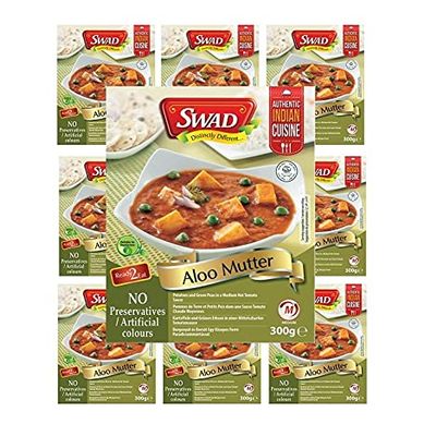 10 x Aloo Nut 300 g Original India Ready Meal Quick Kitchen Only Heat Vegan