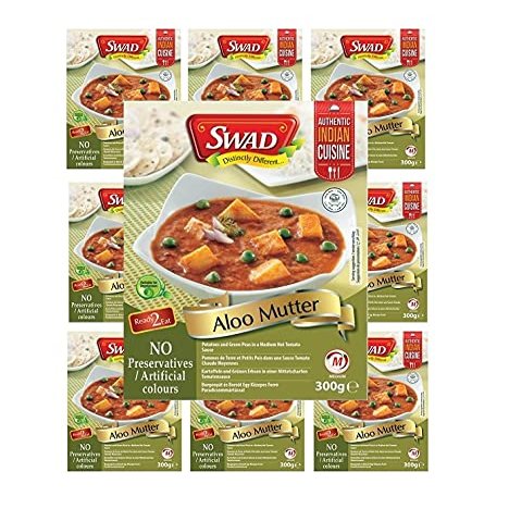 10 x Aloo Nut 300 g Original India Ready Meal Quick Kitchen Only Heat Vegan