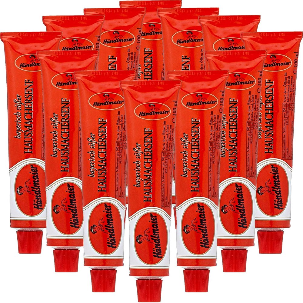 Bavarian sweet home-made mustard 12x100 ml, Haendlmaier / Germany