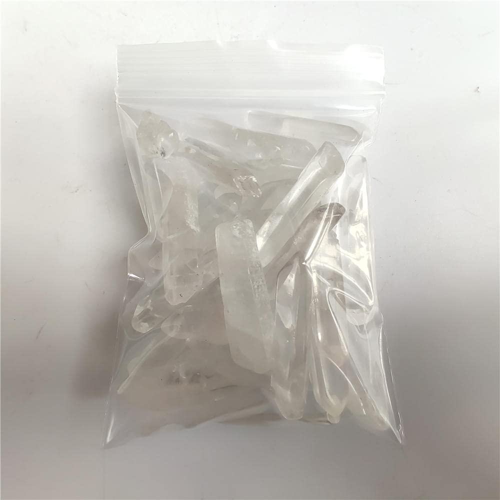 100g/pack Natural Crystal Quartz Stone Polished Mineral Stone Garnet Obsidian Amethyst Epidote Agate Gravel Specimen Tank Decor-White crystal1-3cm_bag size 7x10cm