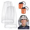 2 Pieces Mosquito Head Net, Nylon Face Net Mesh,Mesh Bug Net for Outdoor Hiking Camping Climbing Fishing and Walking (Gray) view 1