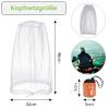 2 Pieces Mosquito Head Net, Nylon Face Net Mesh,Mesh Bug Net for Outdoor Hiking Camping Climbing Fishing and Walking (Gray) view 3