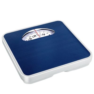 KaysaLY Mechanical Bathroom Scales-Academy Doctors Style with Knob Adjustment, Large Rotating Dial, High Capacity 135Kg, No Buttons/Batteries,Blue