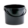 10L Plastic Bucket Pail + Handle & Lid - Heavy Duty  Food Grade BPA Free  Multi-use Fermentation Feed Dry Food Liquid Chemicals Hydroponics Storage Container BLACK view 1