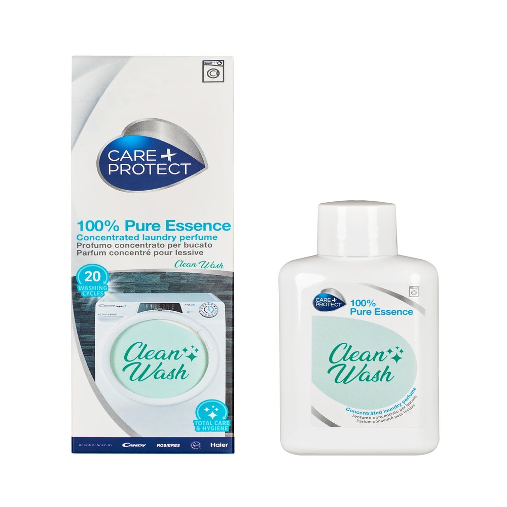 CARE + PROTECT Clean Wash Laundry Perfume In-Wash Scent Booster, Total Care And Hygiene, Long Lasting Active Formula, 100ml for up to 20 washes