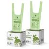 SUPERBIO 2.6 Gallon Compostable Handle Tie Bags, 100 Count, 2 Pack, Compost Trash Bags, Garbage Bags Certified by BPI and OK Compost Home, 9.84L view 1