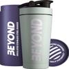 Beyond Shakers Insulated Metal Protein Shaker, Stainless Steel Supplement Bottle - BPA Free for Gym 735ml in Seafoam Green view 1