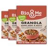 Bio&Me Super Seedy and Nutty Granola 3-Pack (3 x 360g)  Vegan, High Fibre, No Added Sugar, Gut-Loving Breakfast Cereal