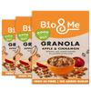 Bio&Me Apple and Cinnamon Granola 3-Pack (3 x 360g)  Vegan, High Fibre, No Added Sugar, Gut-Loving Breakfast Cereal view 1
