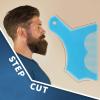 Beard Shaping Template, The Angles and Curves Are Mathematically Precise Beard Shaper Stable and Durable with Handle Design for Beard Trimming(Clear Blue) view 3