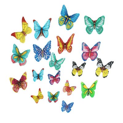 100 Pieces Edible Butterfly Cupcake Toppers Wedding Cake Birthday Party Food Decoration (Colour B:butterfly)