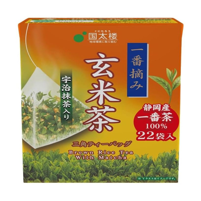 Kunitaro Brown Rice Tea with Matcha Tea Bag (22 Pcs) 39.6g