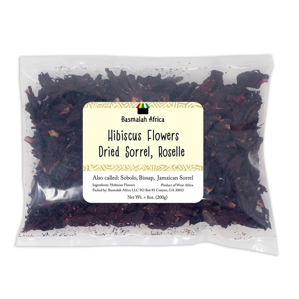 Basmalah Africa Sun Dried Red Hibiscus, African Sorrel, Bissap, Hibiscus Plant Flower