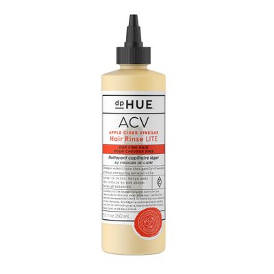 dpHUE Apple Cider Vinegar Hair Rinse Lite, 8.5 oz - Shampoo Alternative, Scalp Cleanser & Post Workout Rinse - Wont Weigh Fine Hair Down - Removes Buildup & Sweat