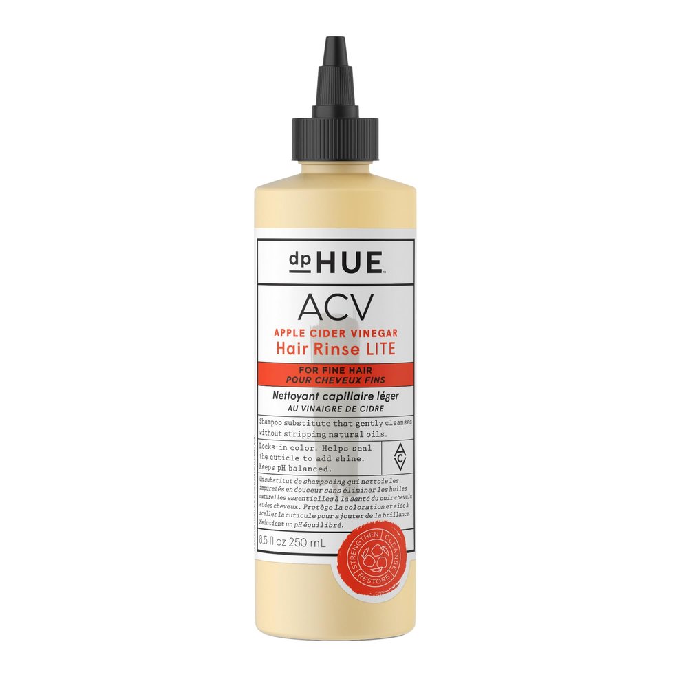 dpHUE Apple Cider Vinegar Hair Rinse Lite, 8.5 oz - Shampoo Alternative, Scalp Cleanser & Post Workout Rinse - Wont Weigh Fine Hair Down - Removes Buildup & Sweat