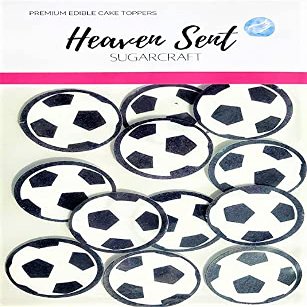 24x Footballs (B) PRE-CUT Edible Thick Wafer Card Standing Cupcake Toppers Birthday Party Cake Decorations