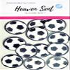 24x Footballs (B) PRE-CUT Edible Thick Wafer Card Standing Cupcake Toppers Birthday Party Cake Decorations view 1