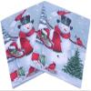 100pcs Christmas Theme Decorative Paper Napkins Party Napkins Cocktail Napkins Beverage Napkins Lunch Napkins for Birthday Parties, Celebrations and Special Occasions - Snowman view 2