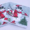 100pcs Christmas Theme Decorative Paper Napkins Party Napkins Cocktail Napkins Beverage Napkins Lunch Napkins for Birthday Parties, Celebrations and Special Occasions - Snowman view 4