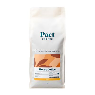 Pact House Coffee, 1kg, Medium Grind, Dark & Rich Roast, Ethically Sourced, Freshly Roasted, Ground Coffee