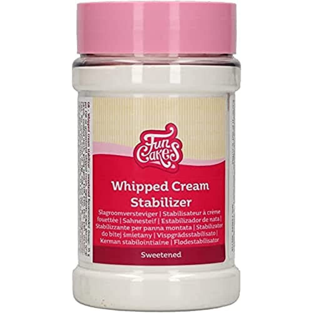 FunCakes Whipped Cream Stabilizer - Sweetened: Sweetened Stabilizing Powder, Keeps Whipped Cream Stiff, Ready To Use,150 g.