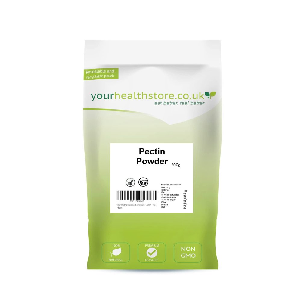 yourhealthstore Pectin Powder 200g, Premium Quality, Gluten Free, Non GMO, for Jam and Marmalade Making.