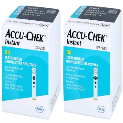 Accu-Chek Instant Blood Glucose Test Strips, 100 Count, for Accurate Monitoring