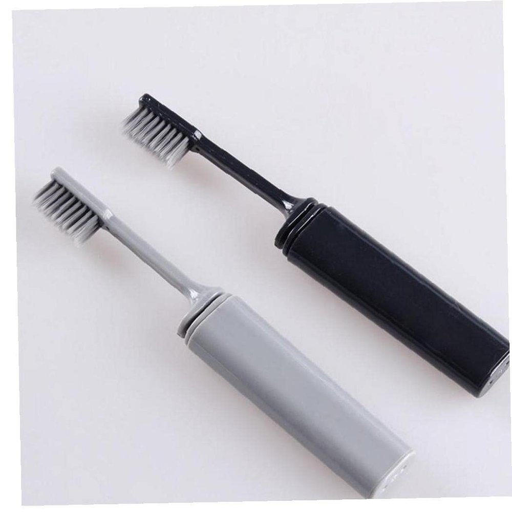 Ruluti Foldable Travel Toothbrushes Portable Travel Camping Soft Bristle Toothbrush Oral Care Can Be Used for Sensitive Gums