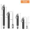4 Reusable Titanium Toothpicks with Protective Holder - Mini Metal and Stainless Steel Portable Set for Household and Outdoor Use (2 Long & 2 Short, Black) view 2