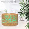 01 02 015 Aroma Diffuser, 700ml Wood Grain Humidifier Remote Control Intelligent Aroma Diffuser Bluetooth Speaker with Night Light for Home Office Car(UK Plug) view 3