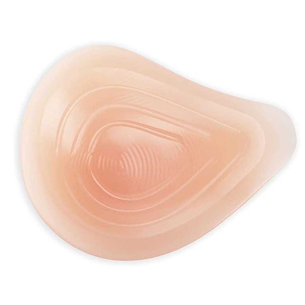 DFGGE One Piece Side Self-Adhesive Silicone Breast Forms for Transgender Crossdresser Fake Boobs Women Mastectomy Prosthesis Concave Bra Pad Chest Improvement,Left Side Only,CupB :250g