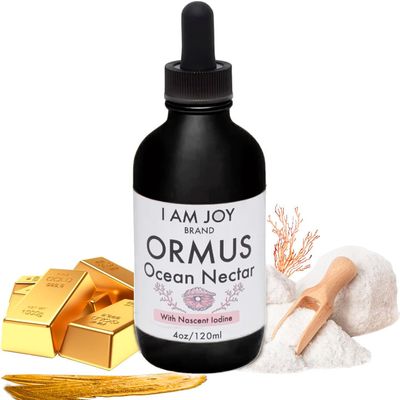 I Am Joy co. Ormus Ocean Nectar Monoatomic Gold with Iodine Designed to Decalcify The Pineal Gland, Support Thyroid and Increase Feelings of Alertness, Clarity of Thought and Energy 4oz