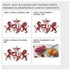 Fruit, Nut and Cookie Gift Basket - Premium Fresh Fruit Hamper with Juices, Smoked Almonds, Cookies, Muffins - Luxury Snack Gift Basket for Special Occasions, from Regency Hampers view 4