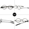 2 Pack Reading Glasses 4.0 3.75 3.5 3.25 3 2.75 2.5 Women Small Circle Frame Clear Lens Flexible Vintage Round Eyeglasses Reader Glasses For Men (2 Pack (Translucent grey + Translucent grey), 2.75) view 4