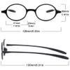 2 Pack Reading Glasses 4.0 3.75 3.5 3.25 3 2.75 2.5 Women Small Circle Frame Clear Lens Flexible Vintage Round Eyeglasses Reader Glasses For Men (2 Pack (Light black+ Light black), 2.50) view 3