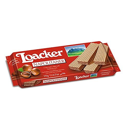 Dorri - Loacker Wafers, Tortina Hazelnut, Gardena Hazelnut, Classic Italian Biscuits, All Natural Ingredients, Light Snack (Napolitaner Hazlenut Wafers, (5 x 175g))